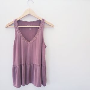 AMERICAN EAGLE | Soft and sexy sueded peplum tank